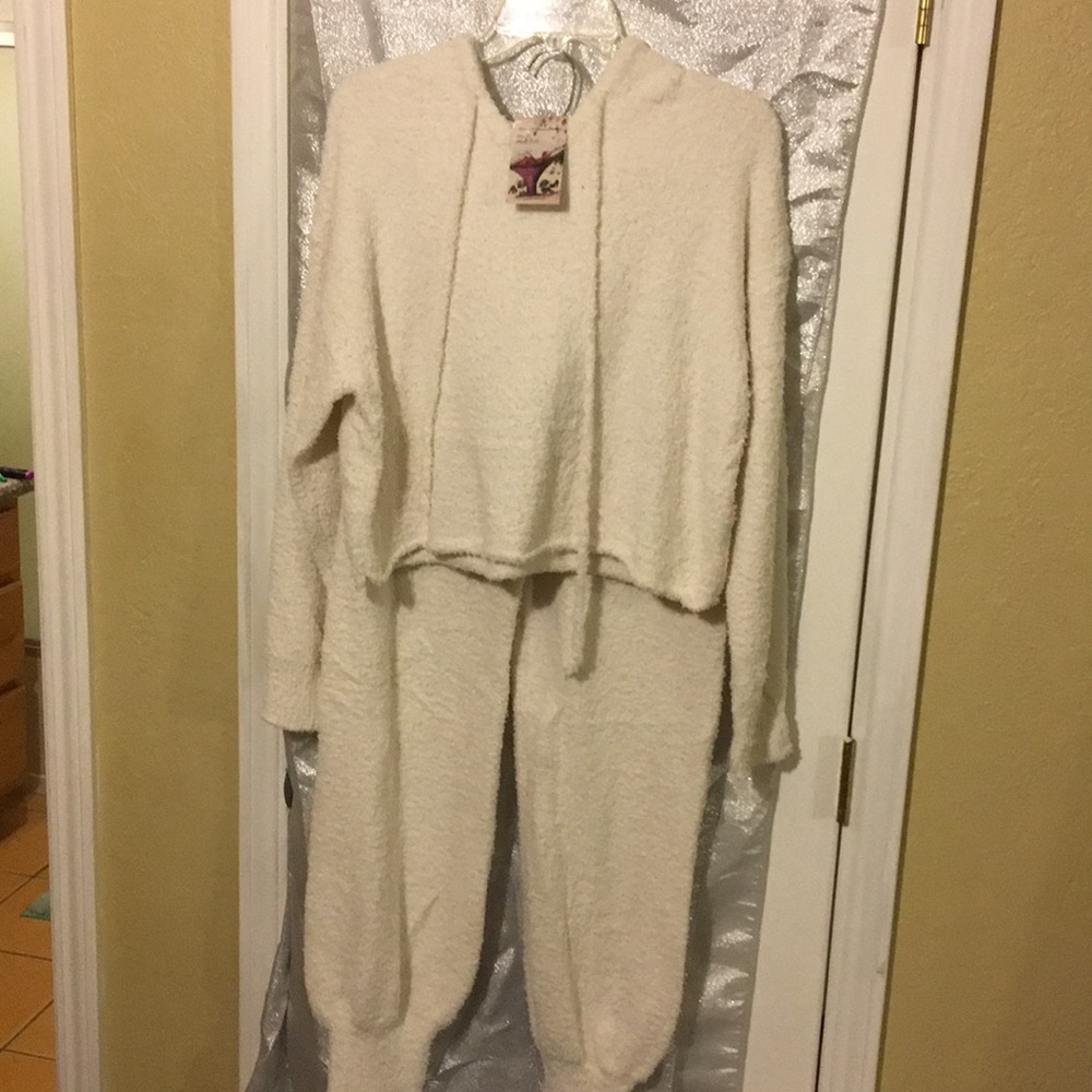 Fleece Comfy Jogger Set w/ hood